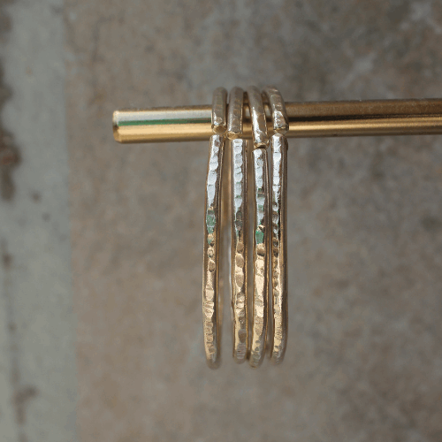 Hammered Bangles (Set of 4)