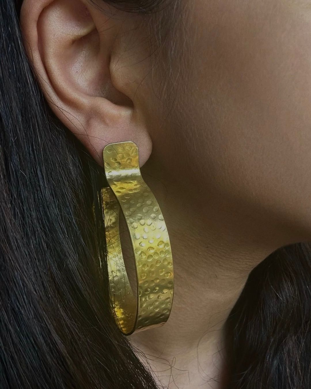 hoops earrings brass for women