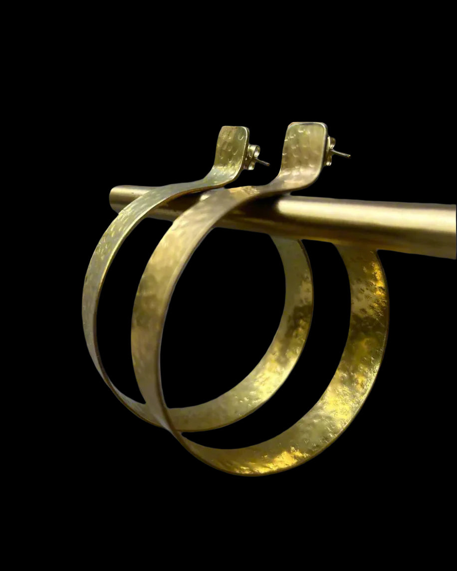 hoops brass earrings for women